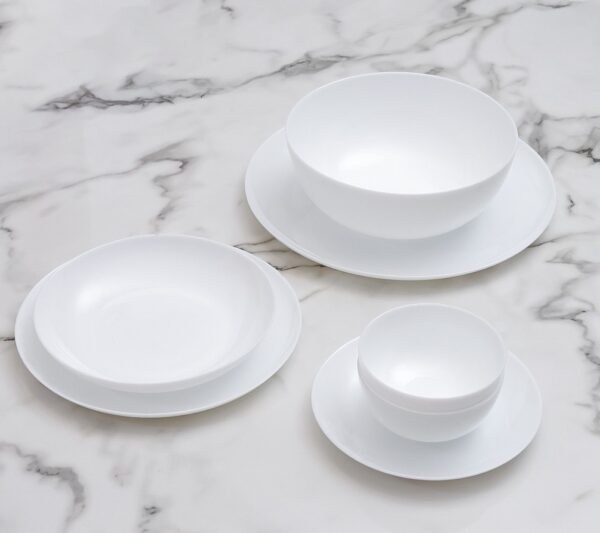 سرویس اوپال ۲۶ پارچه گلدن اوپال طرح دیوالی گرد لب طلا