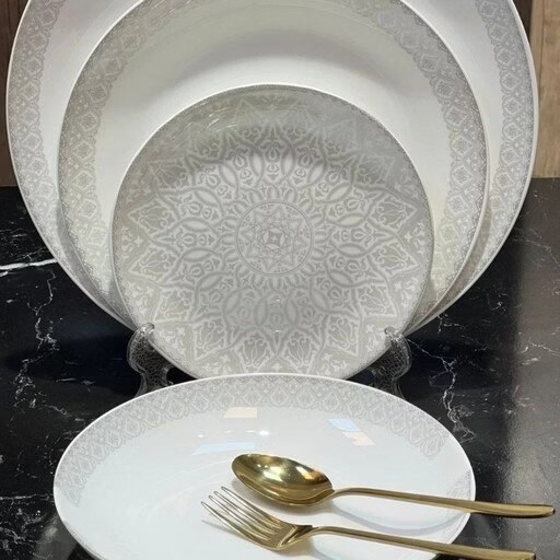 سرویس غذاخوری ۲۶ پارچه ارکوپال طرح صدف مناسب ۶ نفر