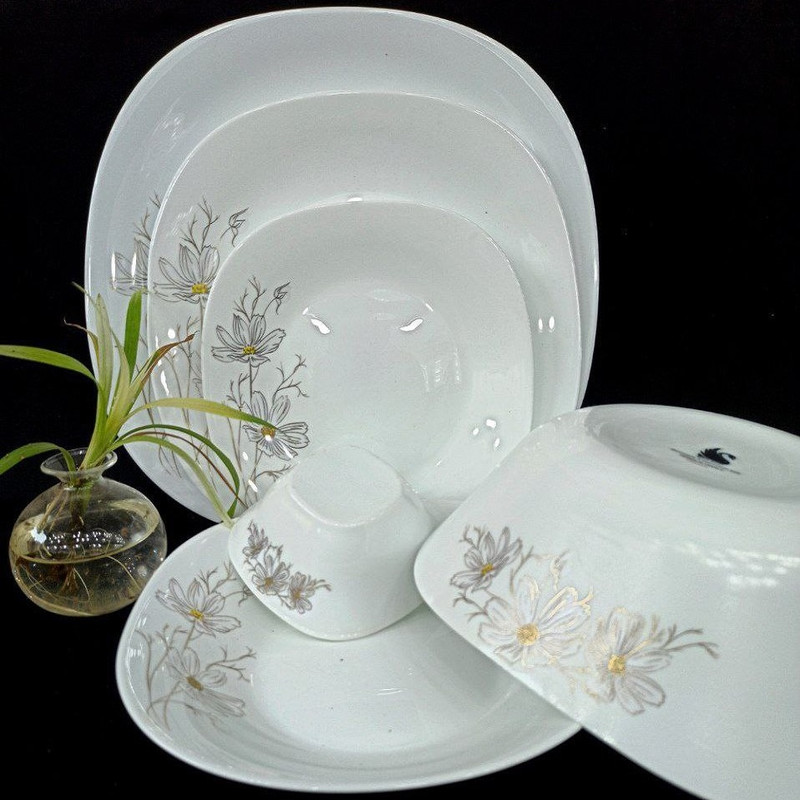 سرویس ارکوپال ۲۶ پارچه مربع مدل ژالین طوسی